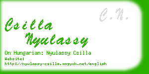 csilla nyulassy business card